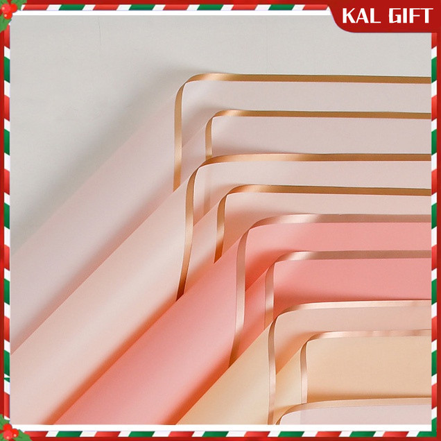 20 pieces of gold border packaging paper matte frosted jelly colored ...