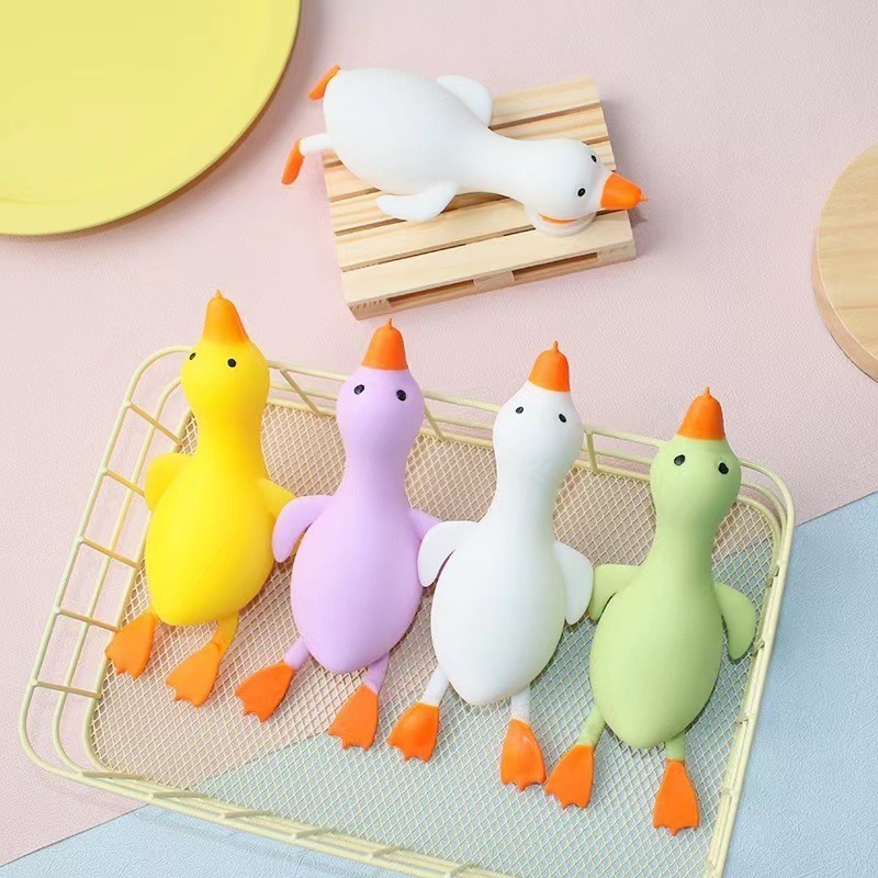 1PC Little Yellow Duck and Big White Goose Pinch Joy Children's Stress ...