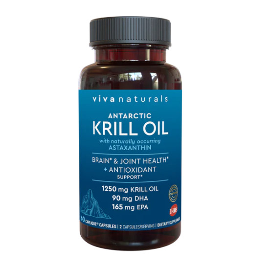 Viva Naturals Antarctic Krill Oil For Brain And Joint Health Support 60