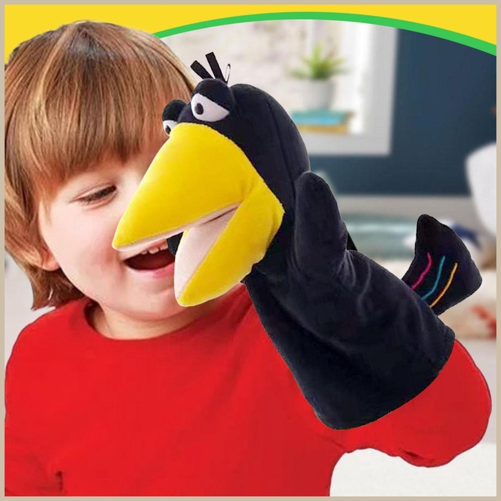 Kids Puppets Plush Crow Hand Puppet Cute Hand Puppets for Kids ...