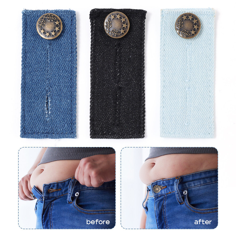 Waistband Expander Jeans Waist Extension Snap Adjustable Clothes ...