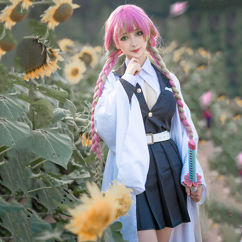 Anime Kanroji Mitsuri Cosplay Kostuum Kimetsu No Yaiba Costume Kimono ...