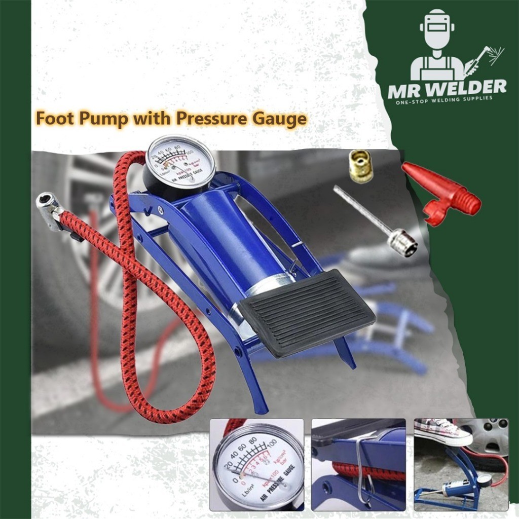 Portable Tire Pump Foot Pump Inflator Pump Car Motor Bike Bicycle ...