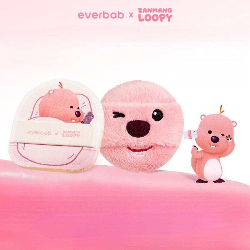 EVERBAB Powder Puff Loopy Co-Branded Powder Puff Wet And Dry Use Soft ...