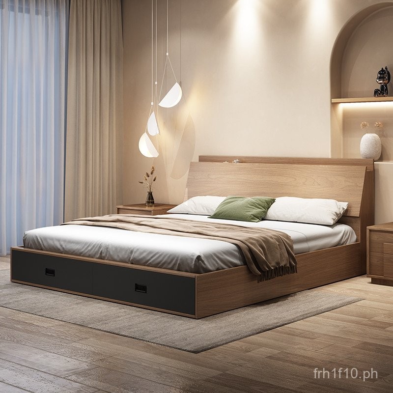 Yisenbao Nordic Modern Simple Japanese Tatami Double Bed Frame Main ...