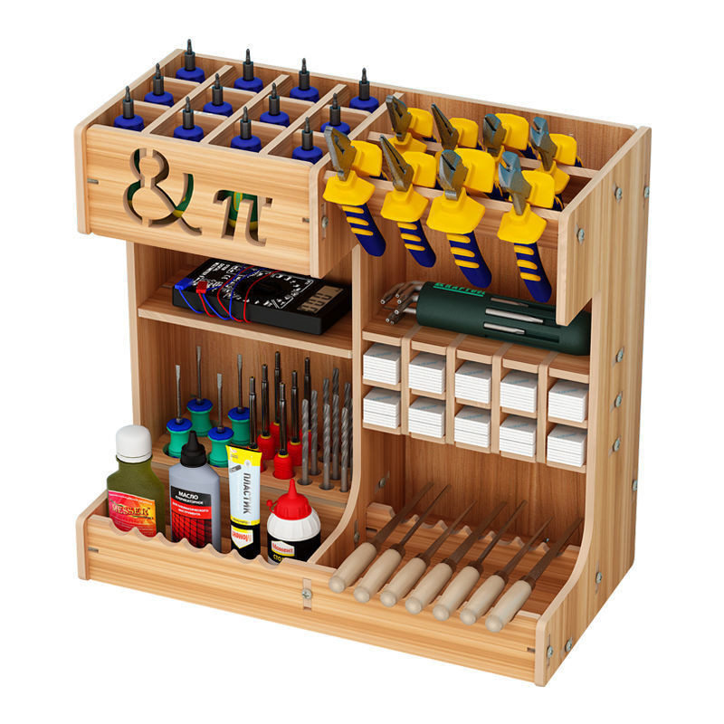 Model Tool Storage Rack Japanese Style Wooden Box Desktop Organizer ...