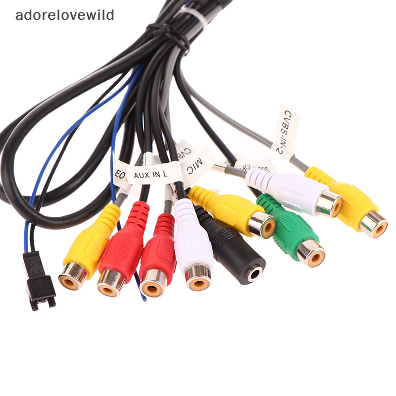 ALW Car Stereo Radio Cable 20 Pin Plug RCA Output AUX Wire Harness ...