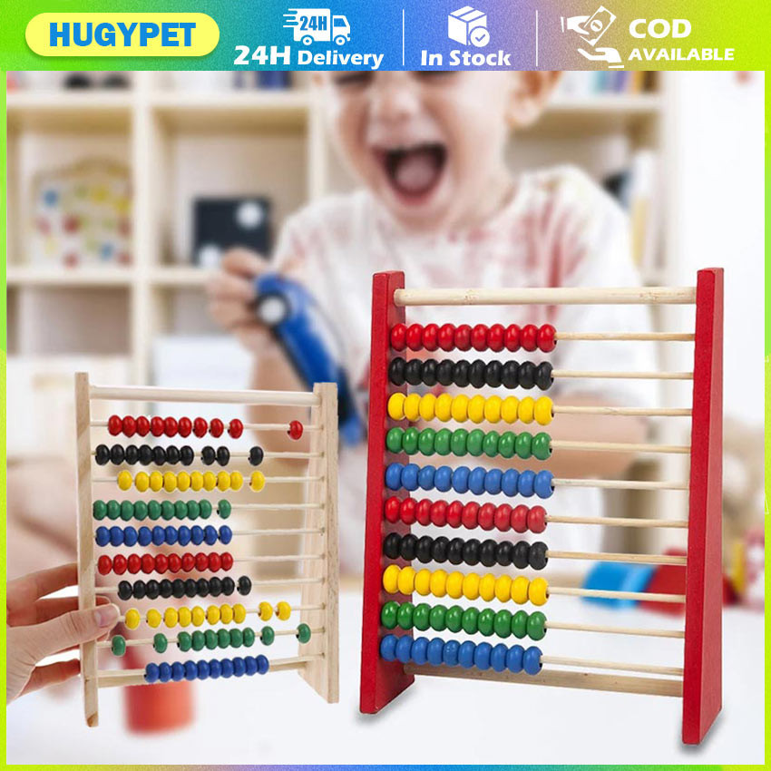 Wooden Abacus Counting Blocks Calculation Stand Smooth Surface ...