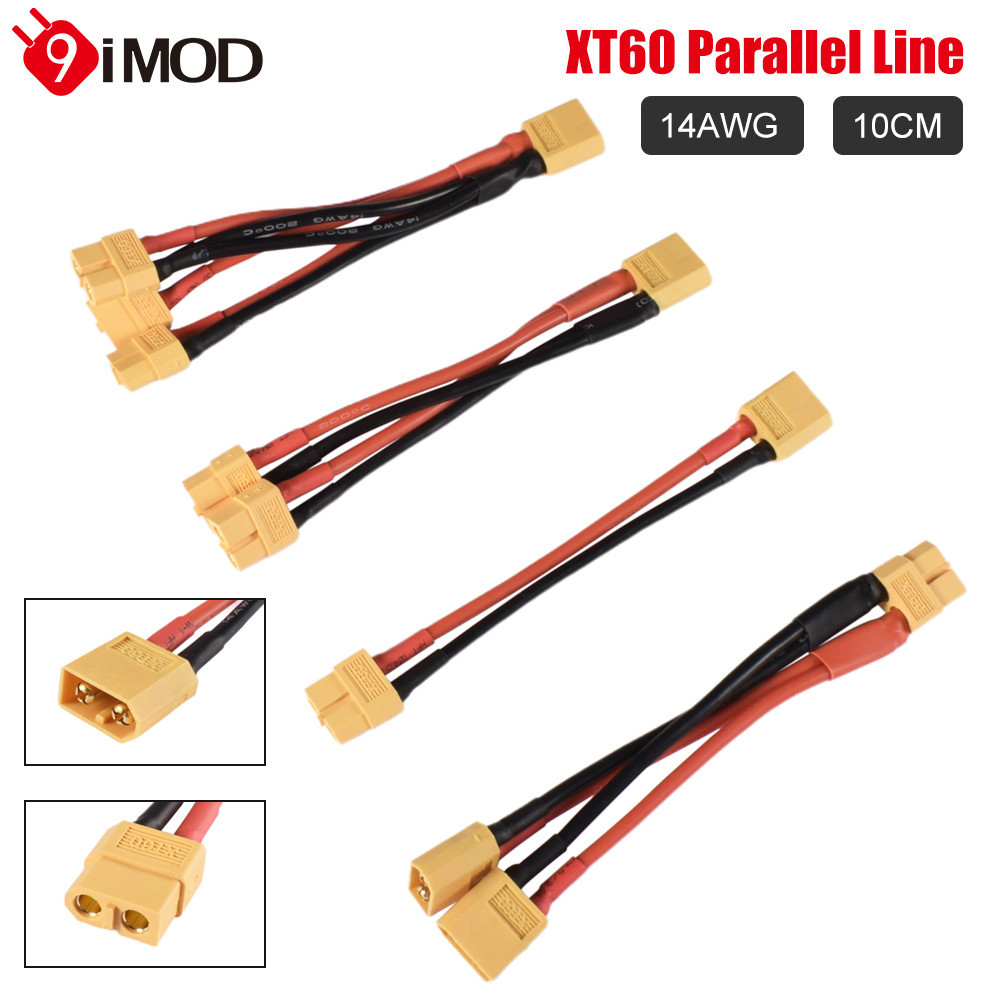 9IMOD XT60 Parallel Battery Connector Male/Female Cable Plug Dual ...