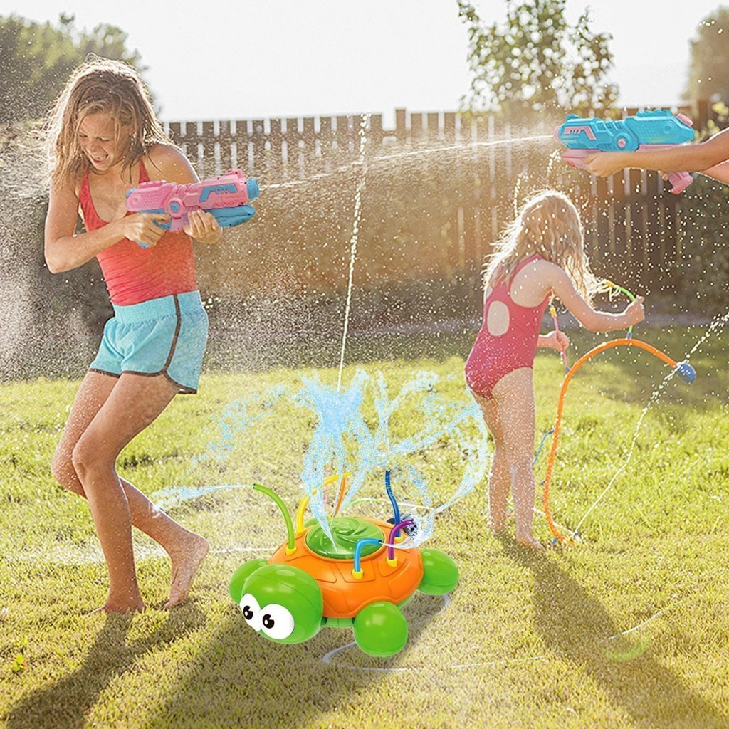 Splish-Splash Turtle Cannibal Flower Water Sprinkler Backyard Splashy ...