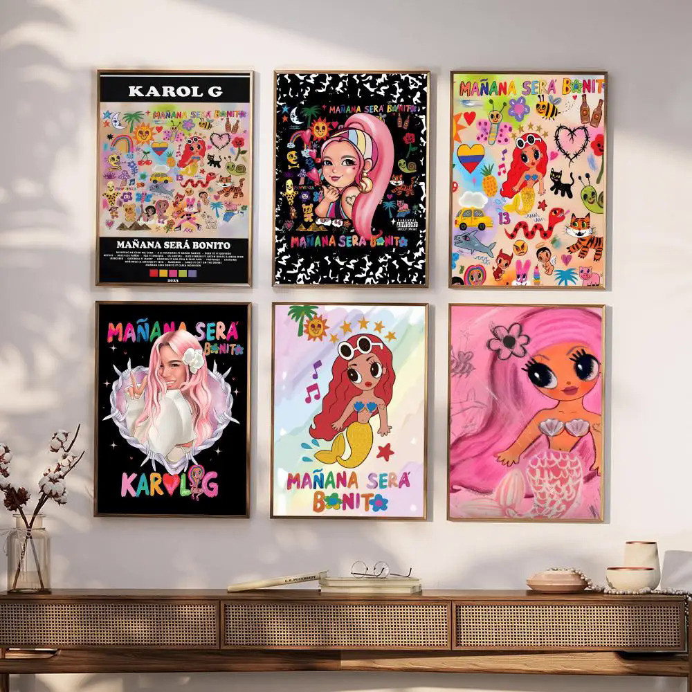 Karol g Manana Sera Bonito Vintage Posters Sticky Retro Kraft Paper ...