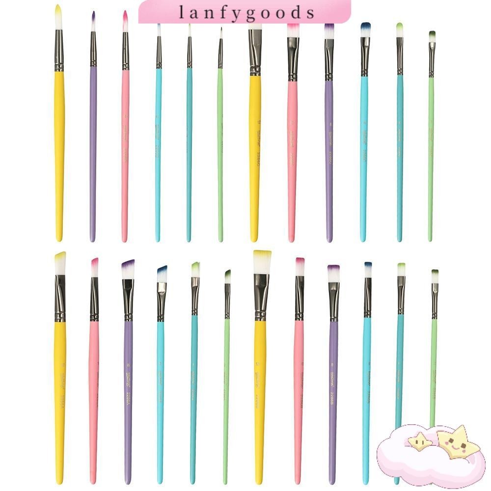 LANFY Paint Brush Set, Nylon Hair Different Sizes|Color, oil painting ...