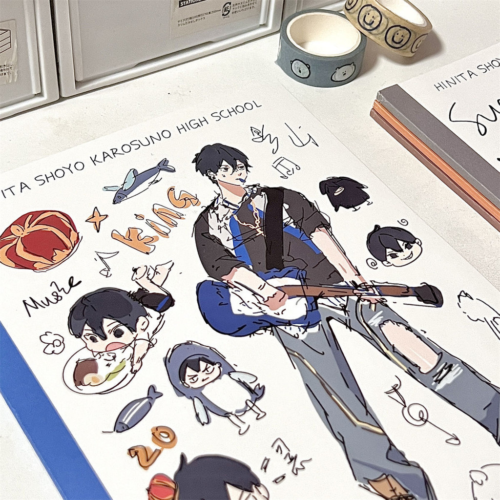 Cute Manga-style Haikyuu！！ Boys Notebook: Thick Journal for Classroom ...