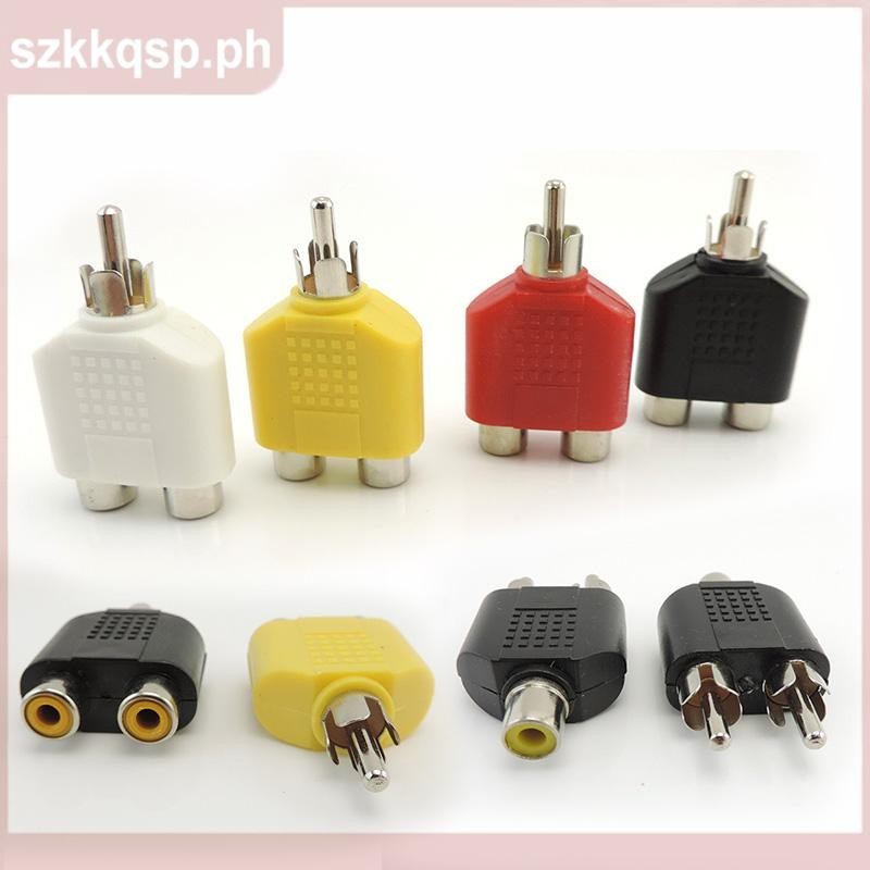 RCA To 3.5mm Audio Cable – 1ft Short Y-Splitter For Connecting Phones, Tablets To Speakers & TVs