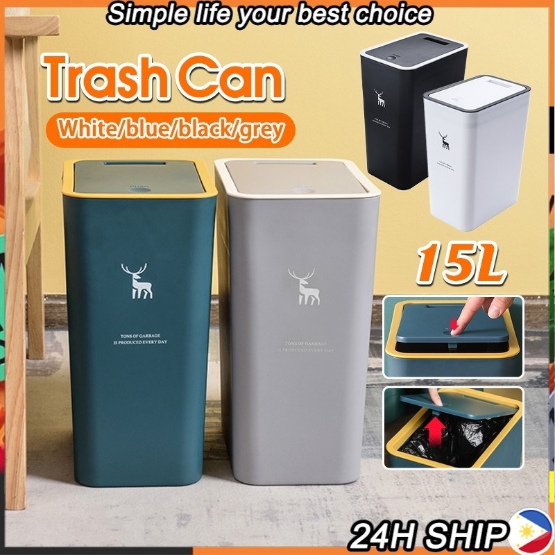 15L Trash Bin Trash Can Bedroom Toilet Home Fashion Office Trash Can