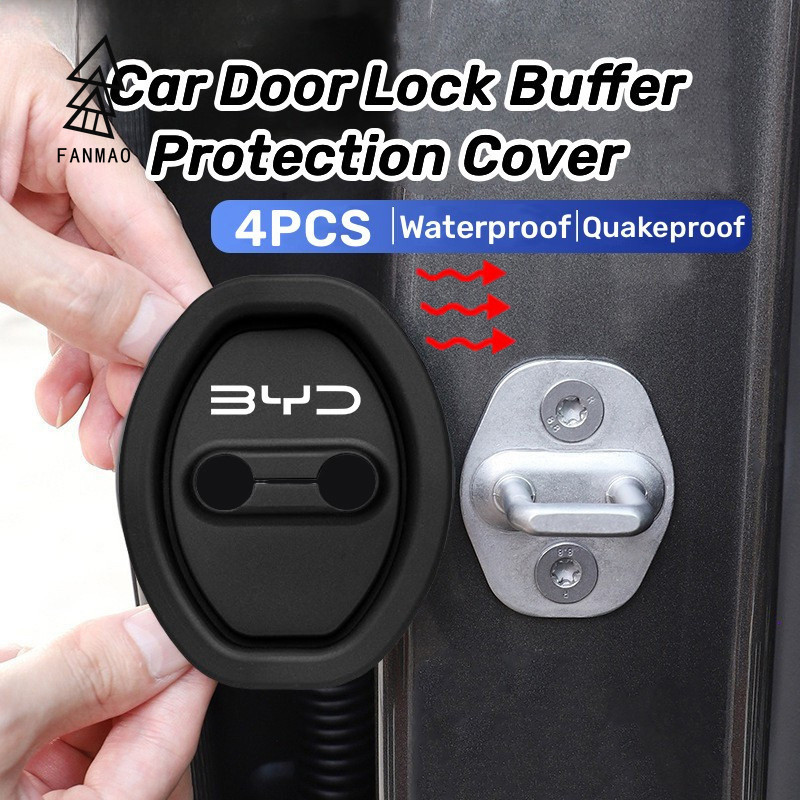 FANMAODZ 4Pcs BYD Silicone Car Door Lock Protection Cover Door Lock ...