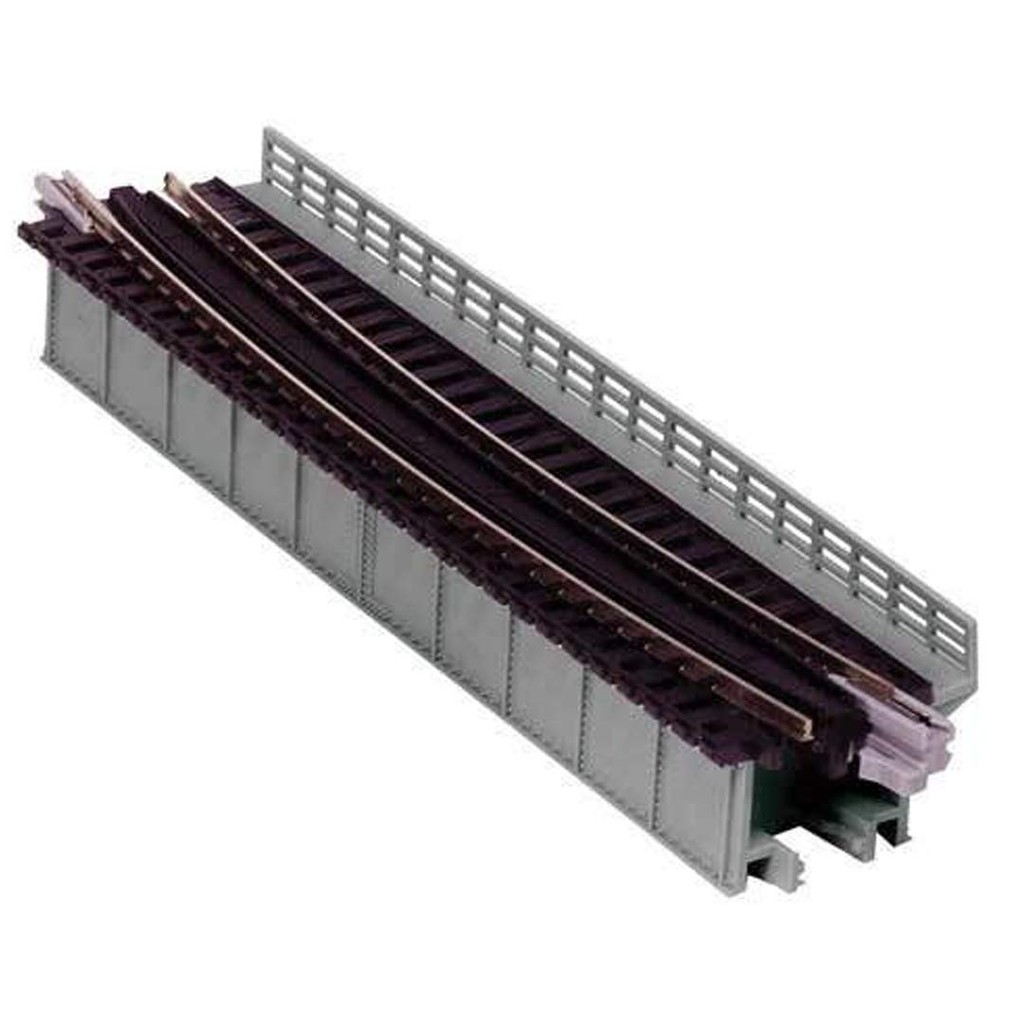 KATO N Gauge Single Track Deck Girder Curved Iron Bridge R448-15° Gray ...