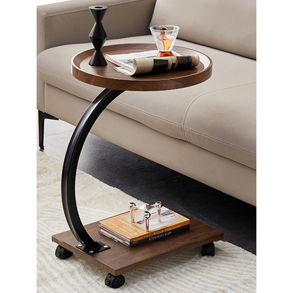 Movable Side Table Sofa Side Table C Small Coffee Table with Wheels ...