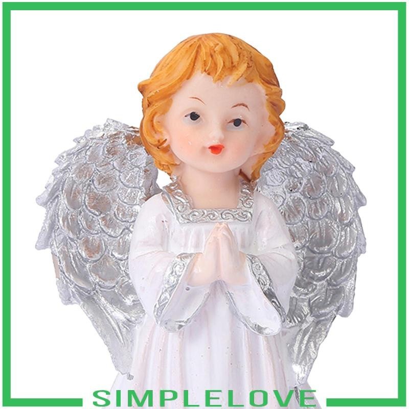 [Simple] Angel Figurine Resin Cute Tabletop Ornament for Office ...