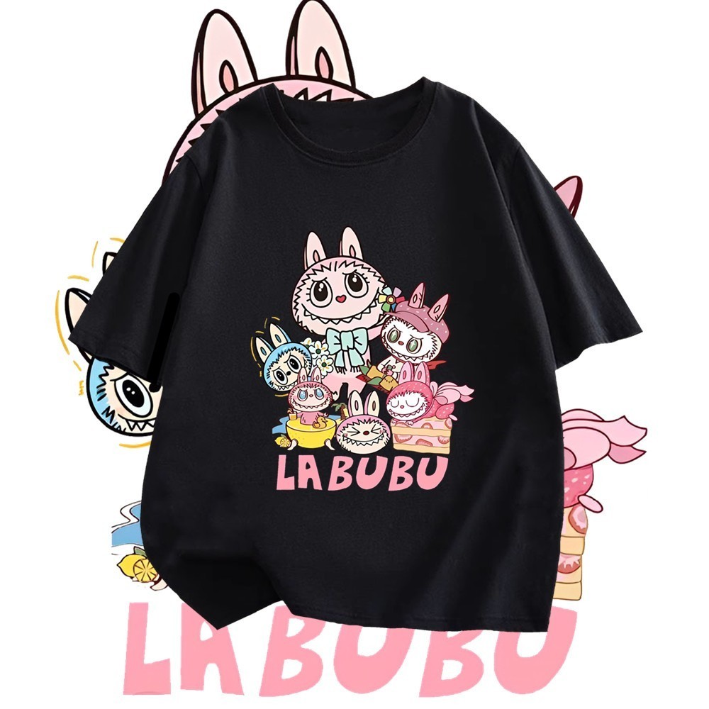 Cute labubu Print Super T-Shirt For Ladies Round Neck Cotton. Polo ...