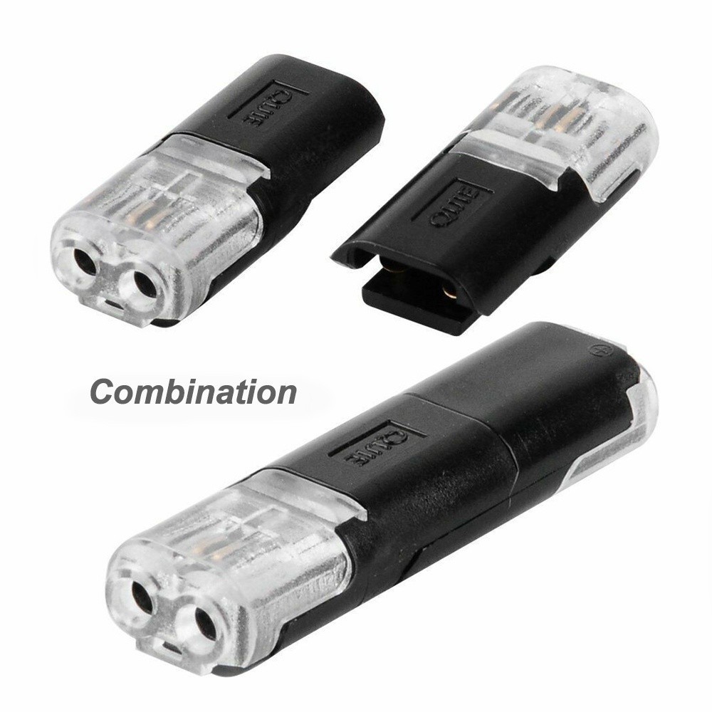 10pcs 2-pin pluggable wire connector Quick connector Cable crimping ...