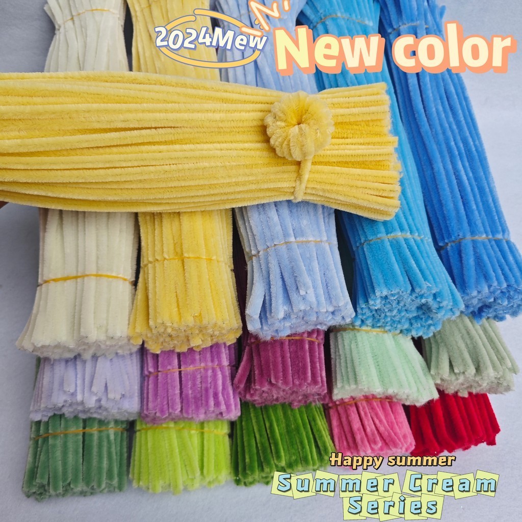 Ready stock 100pcs 2024 NEW Summer cream series Encryption Pipe cleaner ...
