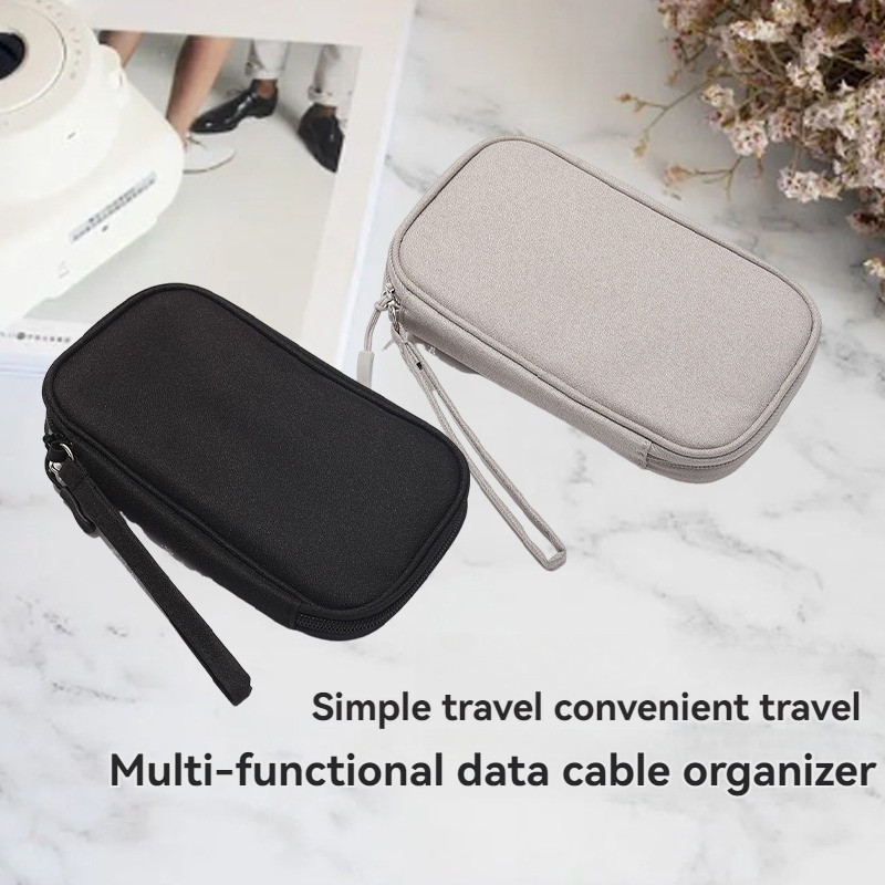 Travel Storage Bag USB Data Cable Organizer Powerbank Earphones Storage ...