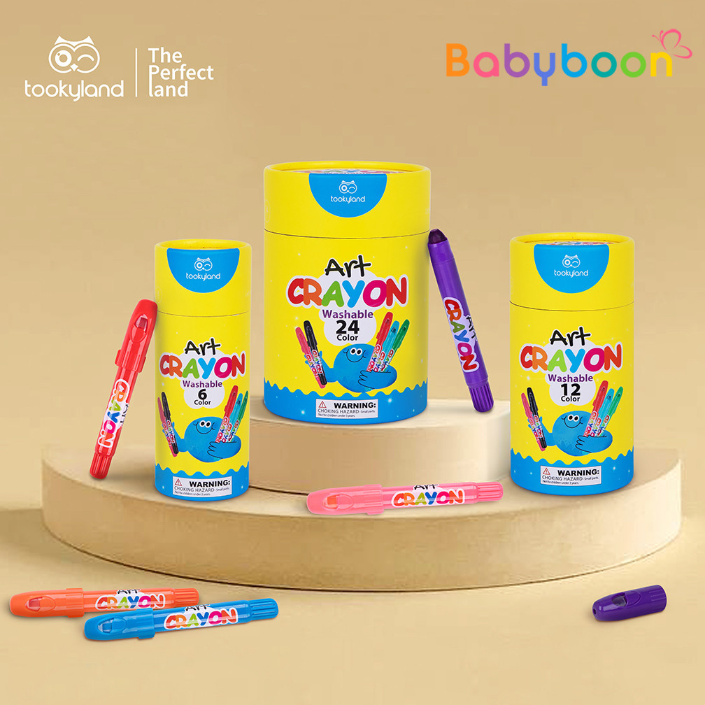 Project Baby Tookyland Washable Silky Crayons Non Toxic Twistable Jumbo ...