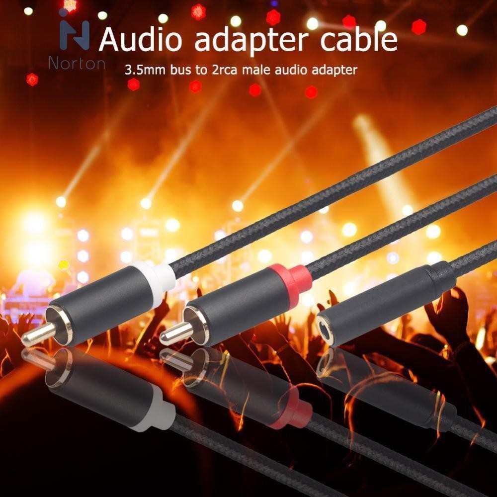 DE 2RCA Male to 3.5mm Female Adapter Audio Cable for Home Theater DVD ...