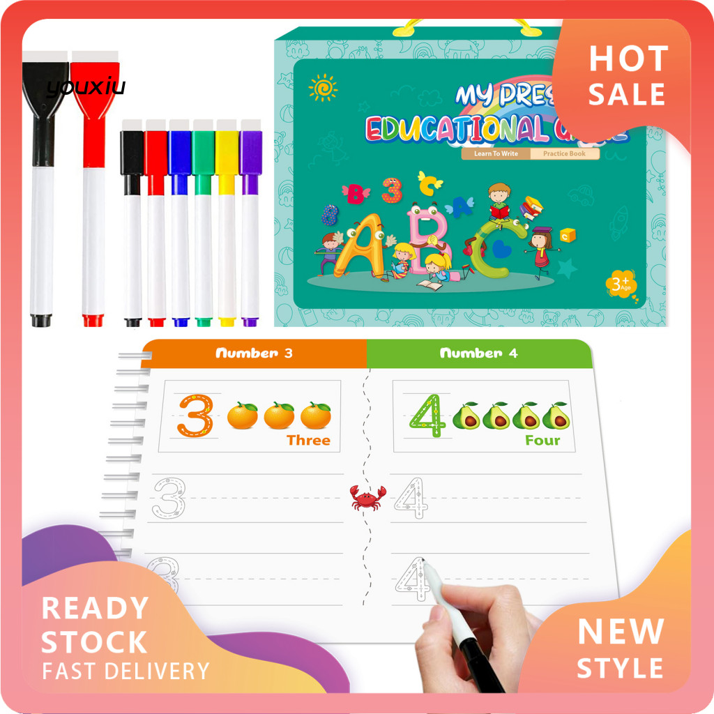 YX Preschool Curriculum Workbook Alphabet and Number Tracing Book
