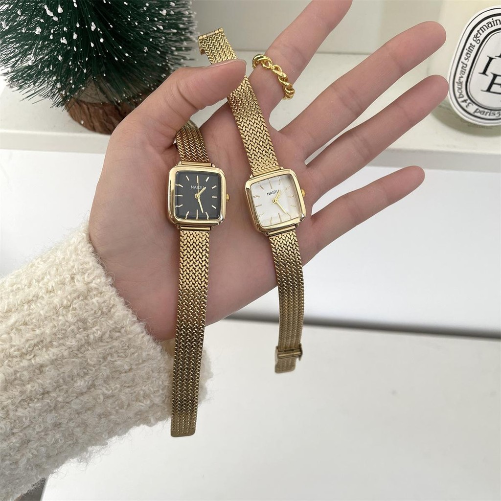 Trendy Square Dial Stainless Steel Bracelet Watch main image 1