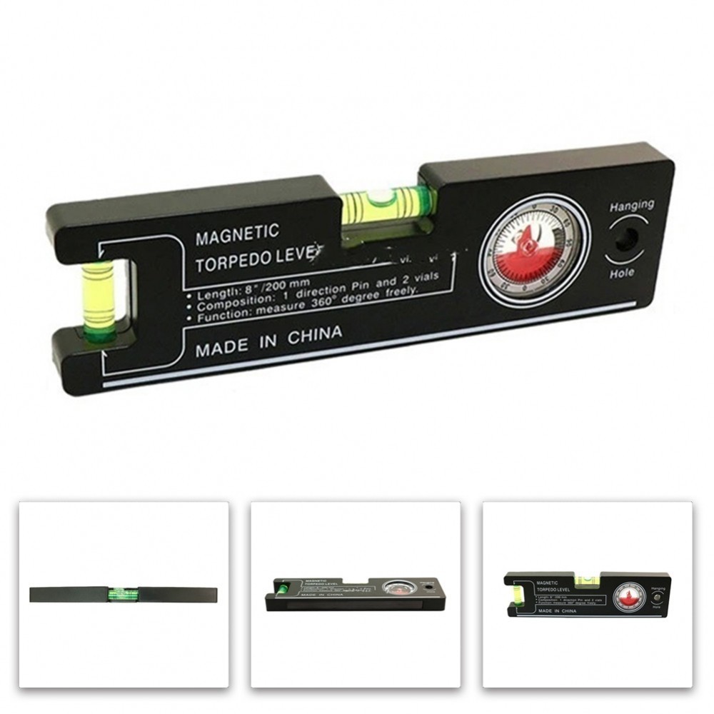 Hangable Level Bubble Ruler Magnetic Angle Meter Level for Measuring ...