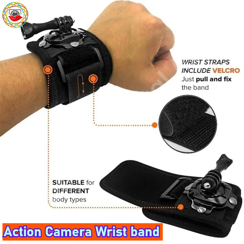 360° Rotatable Wrist Strap Mount For GoPro 13 12 11 10 / 360 Ace Pro 2 ...