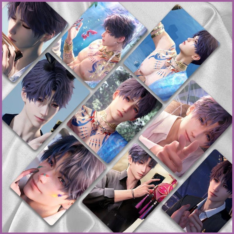 50PCS/SET Love and deepspace Rafayel laser card Anime Manga Peripherals ...