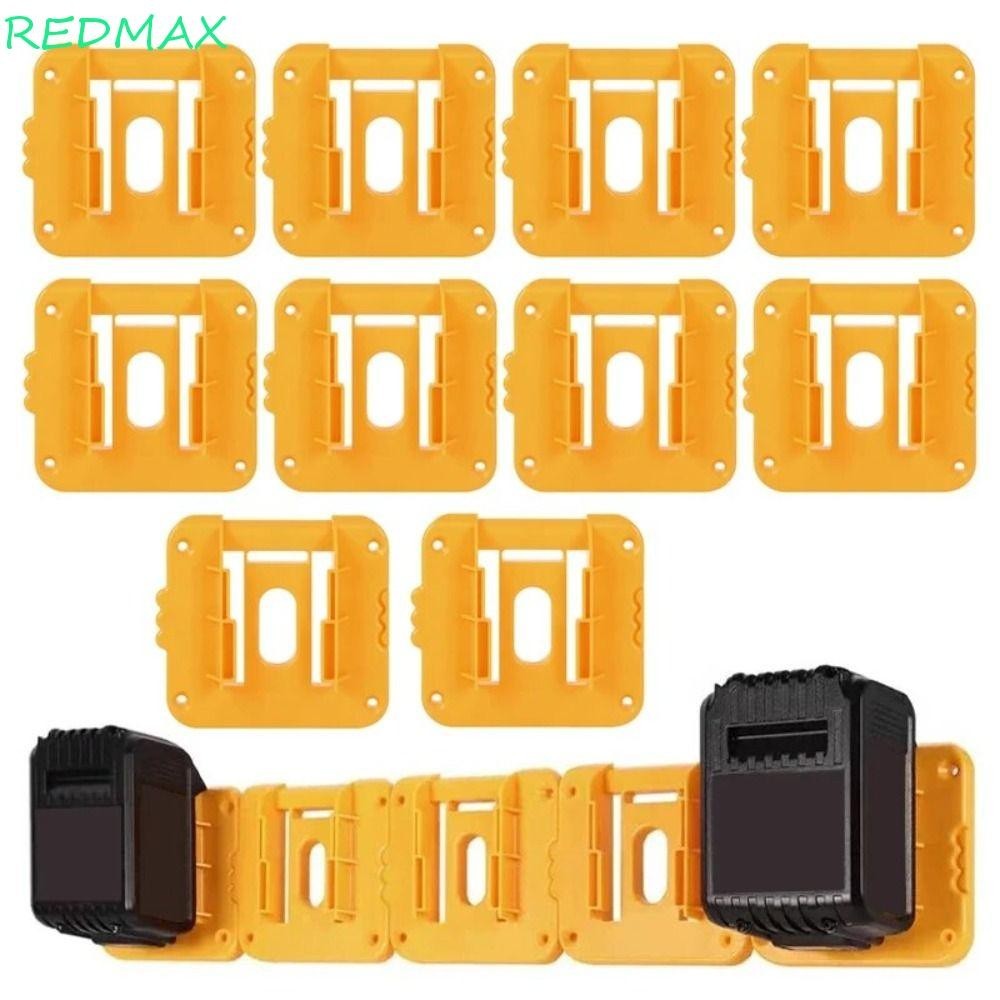 REDMAX Battery Holder, Wall Mount Yellow Battery Storage Rack, Battery ...