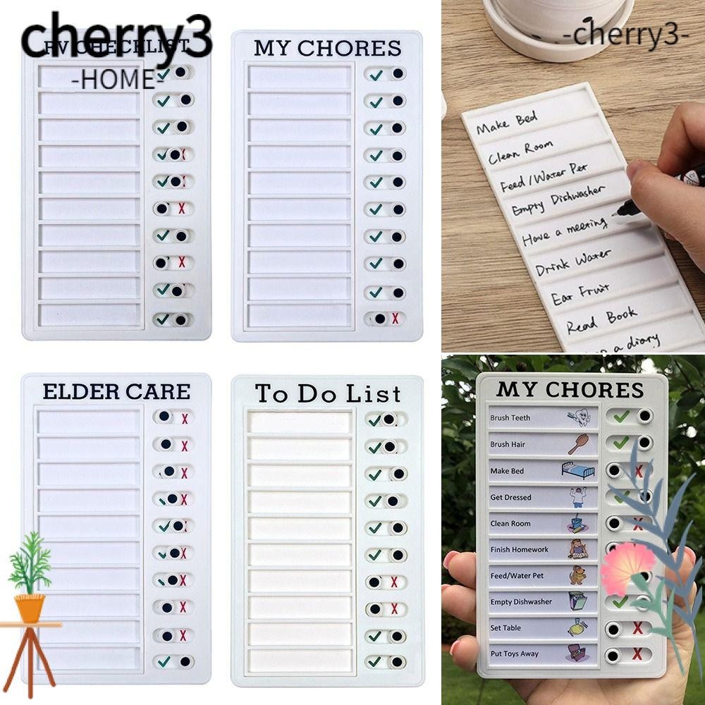CHERRY3 Checklist Daily Planner My Chores Holiday Task Plastic Memo ...