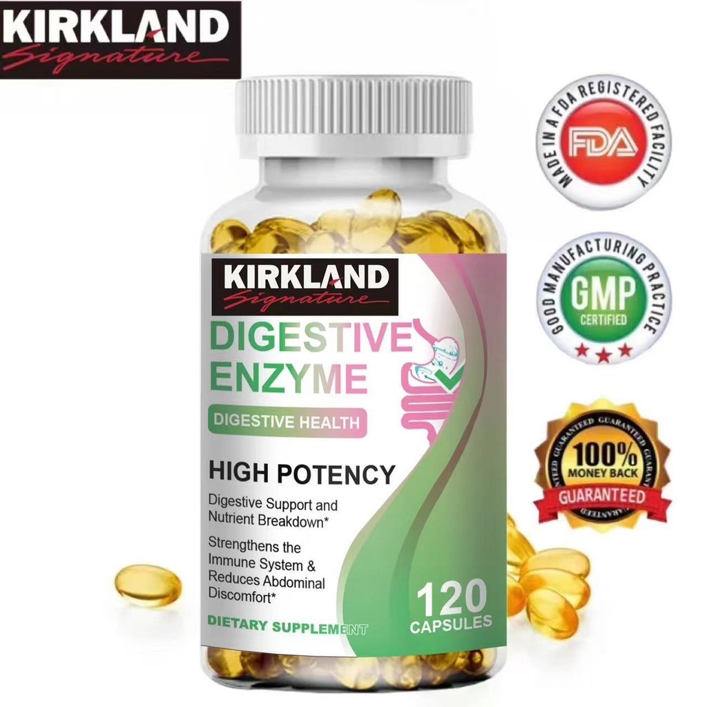 KIRKLAND Digestive Enzyme Capsules with Probiotics Support Better ...