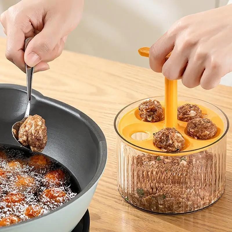 Translucent 5 Ball Meatball Maker Tool Kitchen Meatball Mold Meatball ...