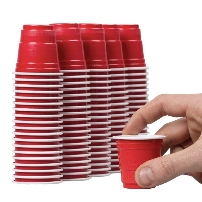 New 50PCS Party Cup Red 60ML Solo Stacking cups Disposable Tableware ...