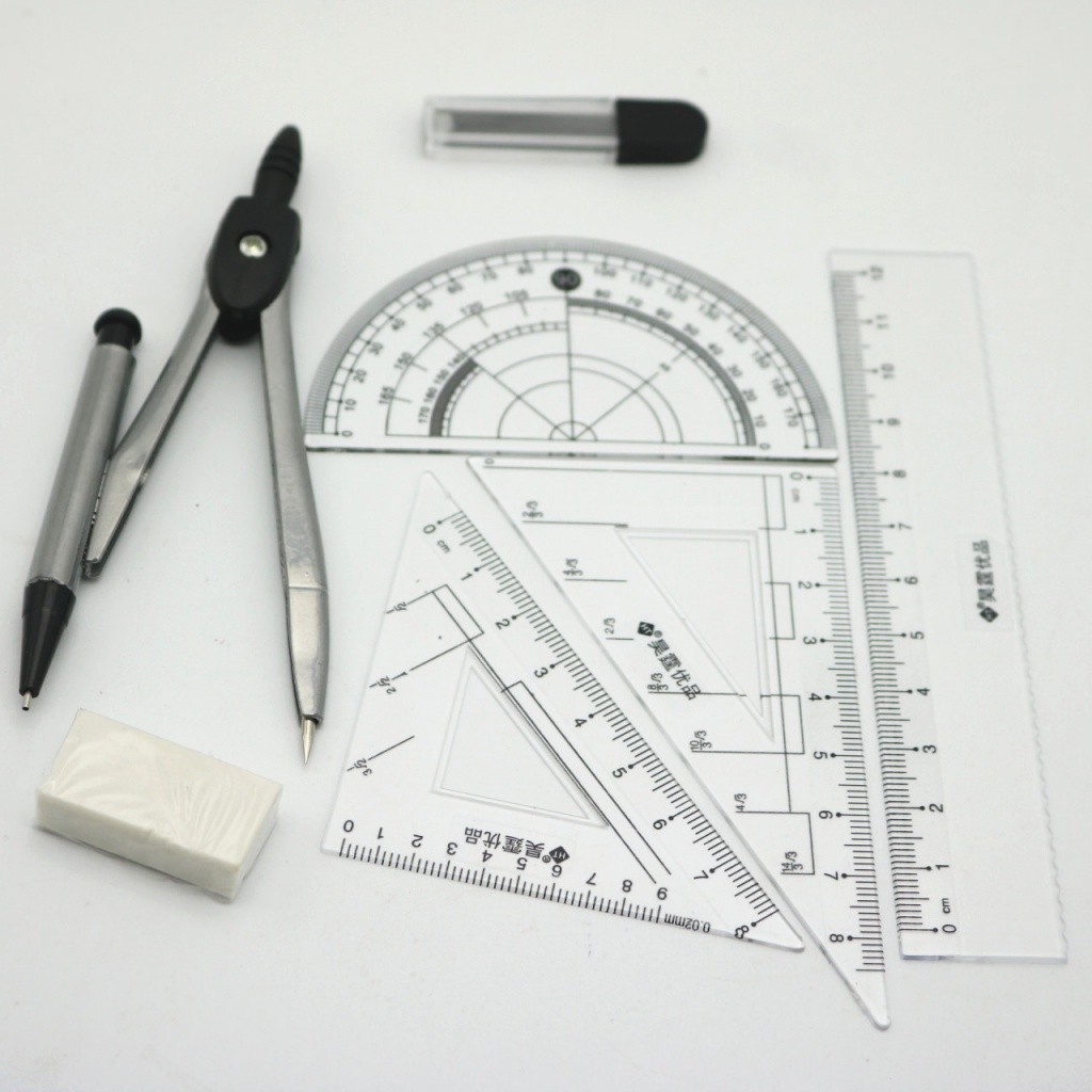 Drawing Office Compasses Set Full Set of Ruler Mechanical Pencil Lead ...