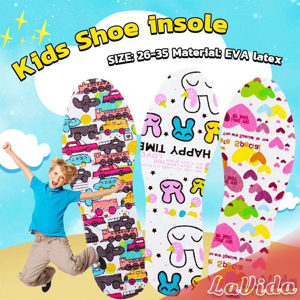 LVD Kids Shoe insole Cut Free Size Cartoon Pad Creative Pattern EVA ...