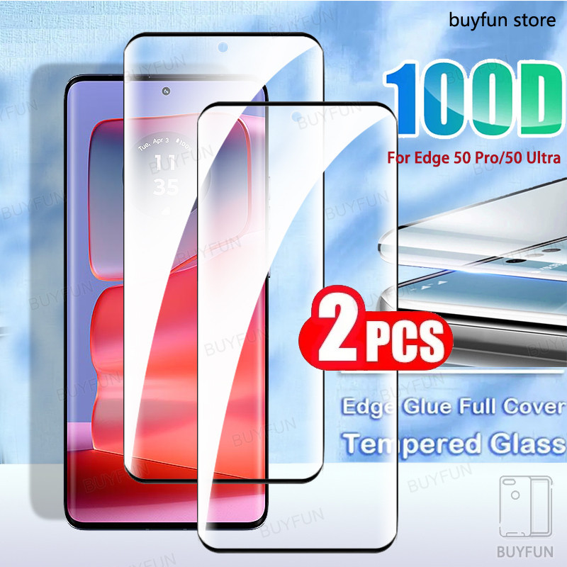 100D 2PCS Full Cover Tempered Film Edge Glue Glass Protection Film For ...