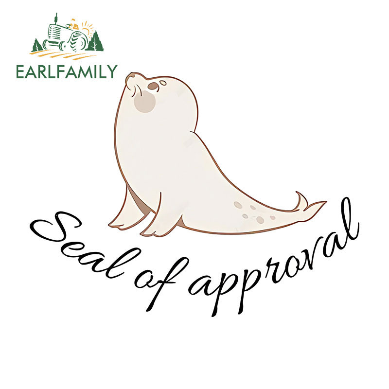 EARLFAMILY 13cm x 9.7cm Seal Car Sticker Interesting Amusing Occlusion
