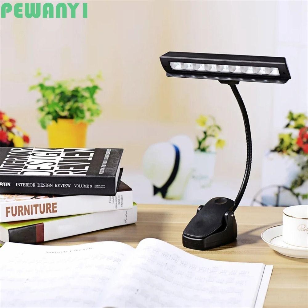 PEWANY1 Lamp Clip on Book Light, 9 LED Adjustable Piano Music Stand ...