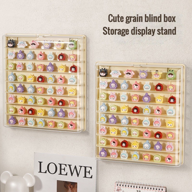Cute Grain Blind Box Storage Display Stand Transparent and Dustproof ...