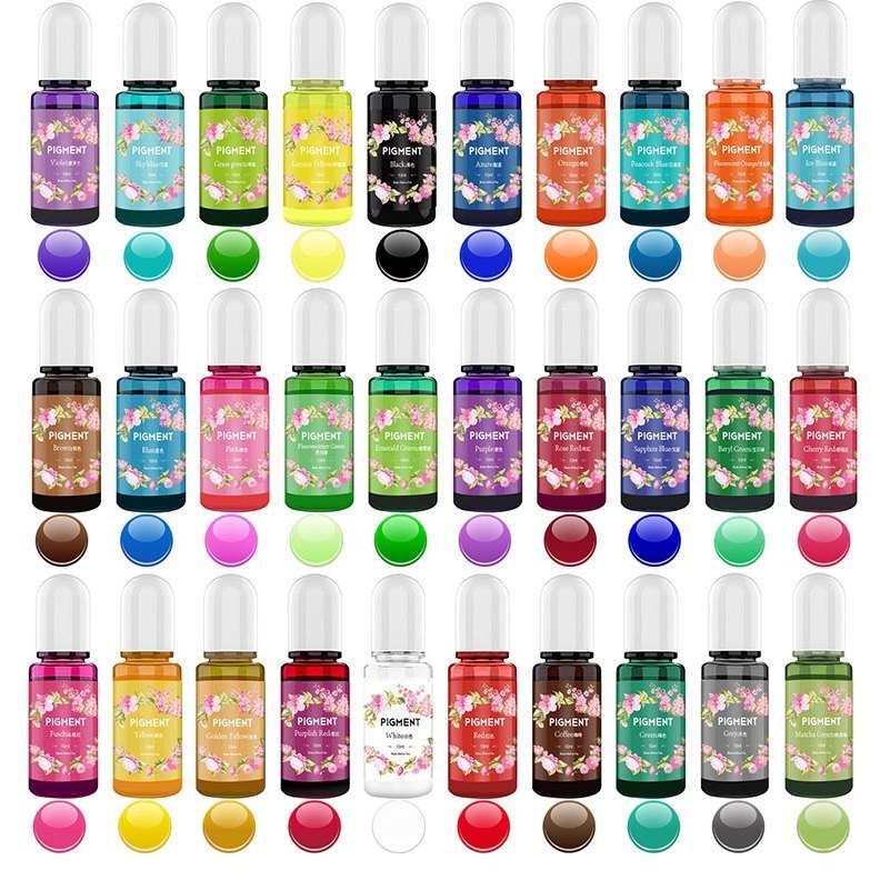 Resin Pigment 30 Colors Epoxy Resin Dye Liquid Epoxy Resin Colorant for ...