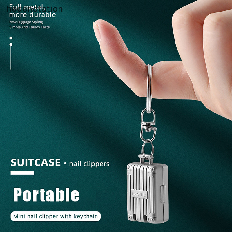 [hedenotation] Exquisite Luggage Keychain Foldable Nail Cutter