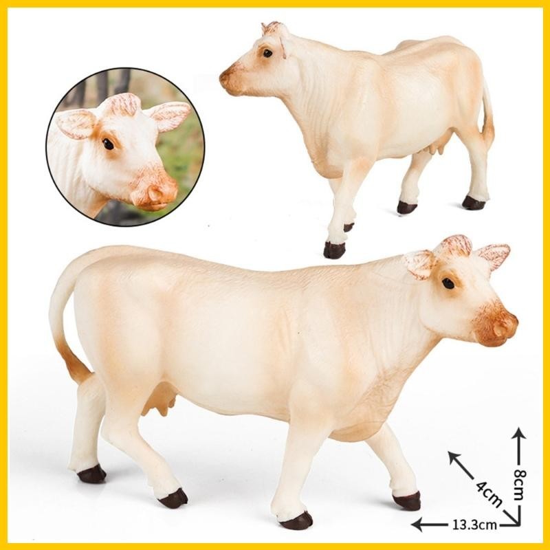 KING Charolais Cattle Statue Model Farm Poultry Bedroom Room Farm Yard ...