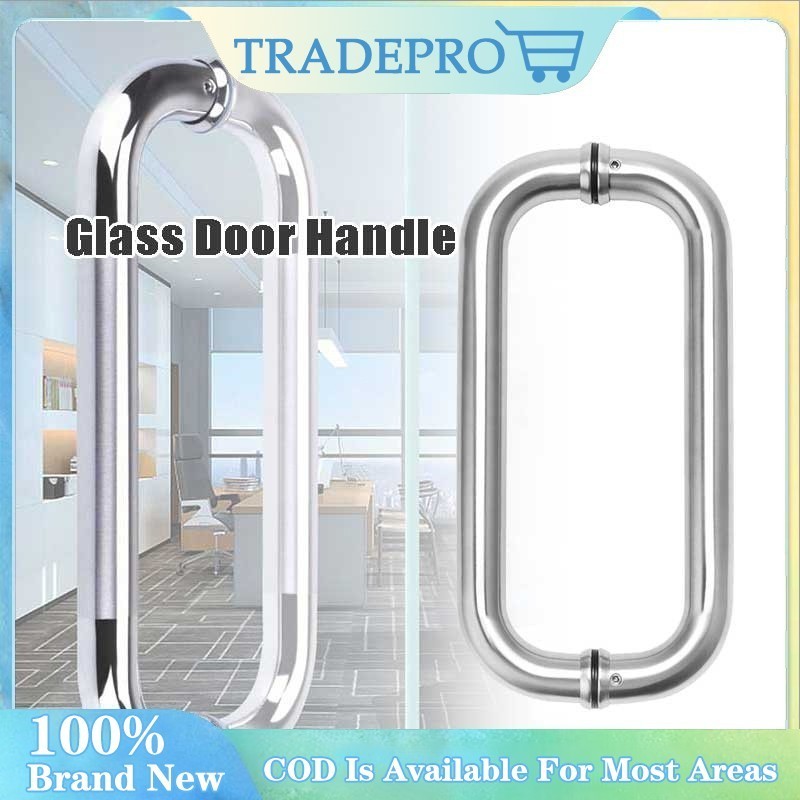 304 Bathroom Glass Door Handle Stainless Steel 25mm For Glass Door ...