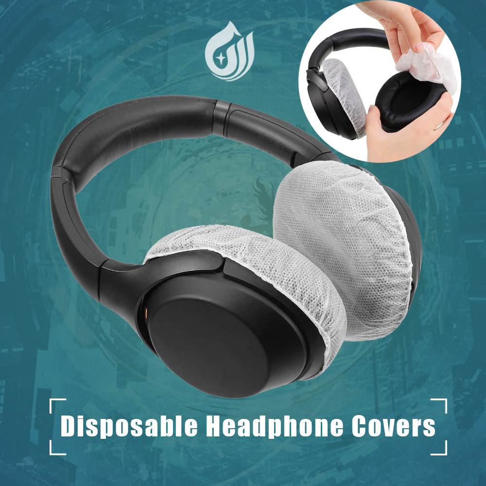 Non-Woven Sanitary Headphone Ear Cover Disposable Fabric Earpad Covers ...